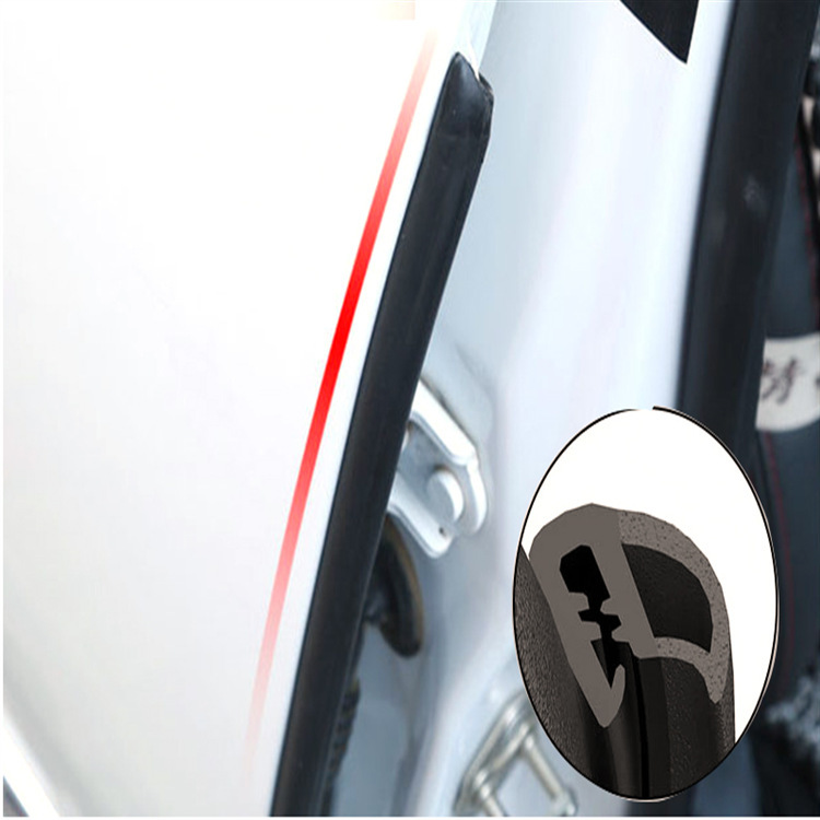 Car door outer edge rubber sealing strip B- pillar sound insulation and windproof protection frontier car sealant accessories decoration
