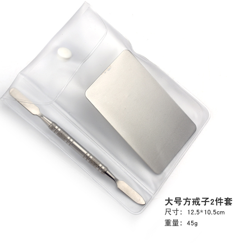 Mini maquillaje de Acero Inoxidable base de uñas de arte paleta al por mayor anillo de tamaño pequeño anillo de maquillaje paleta traje