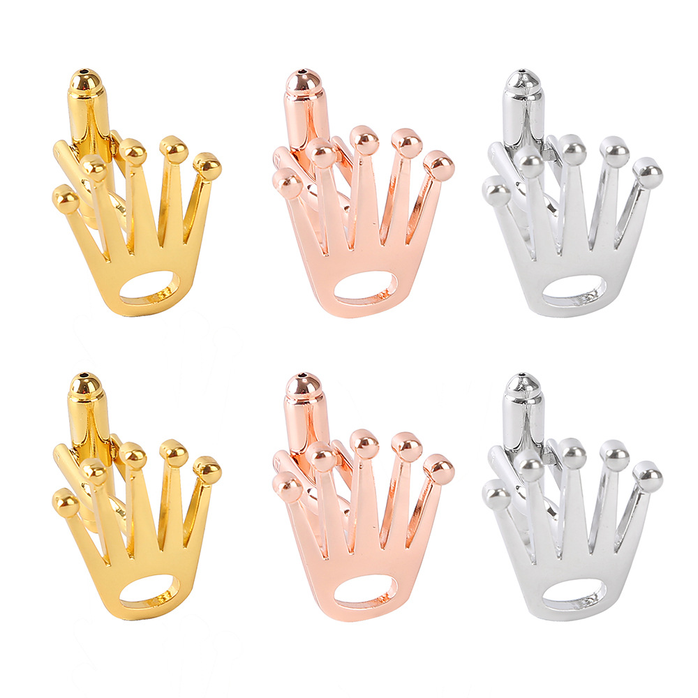 Amazon AliExpress copper creative crown tuxedo cufflinks French business shirt cufflinks wholesale