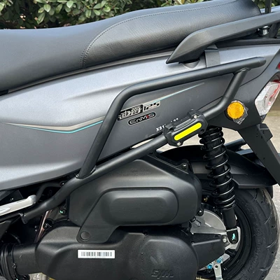 carbon steel thickening, Motorcycle bumper - matte-black-carbon-steel-rear-bumper-black-square-reflective-block