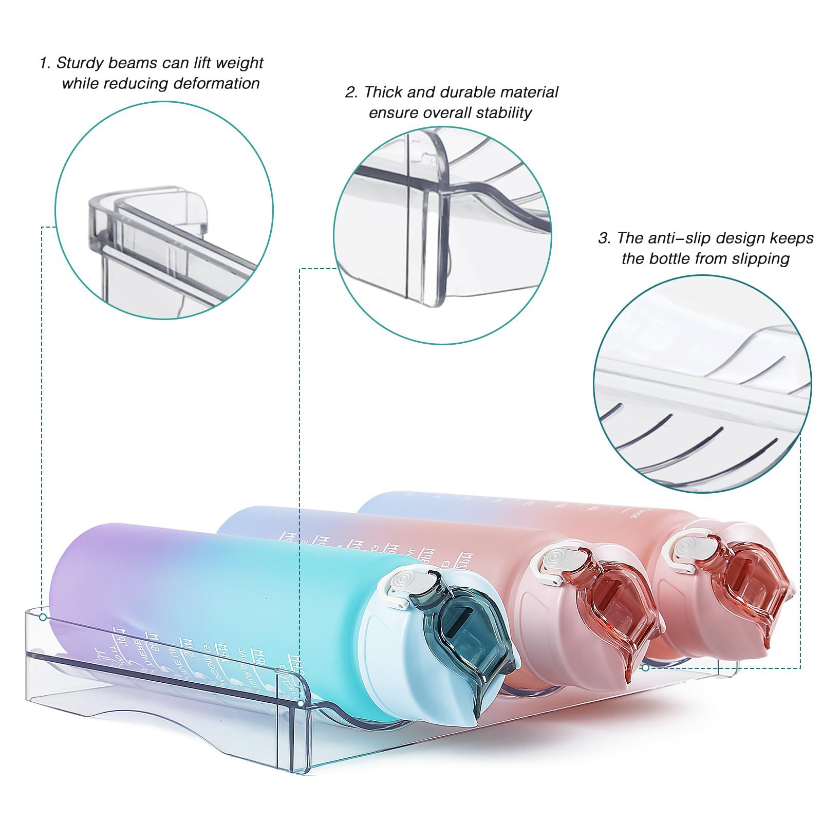 Nuevo estante de almacenamiento de botella de vino transfronterizo PET transparente estante de exhibición de vino extranjero escritorio multi-capa estante de almacenamiento de taza de agua