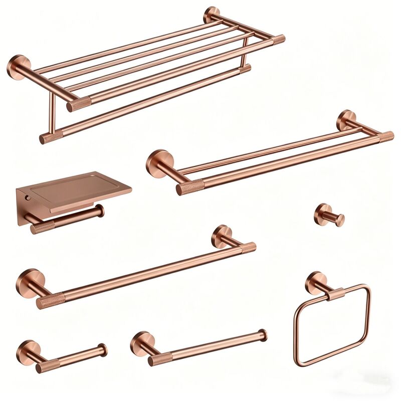 Cross-Border Hot-Selling Brushed Rose Gold Towel Rack, Towel Bar, Storage Paper Towel Holder, Clothes Hook, Soap Dispenser, Bathroom Accessories Cross-Border Hot-Selling Brushed Rose Gold Towel Rack, Towel Bar, Storage Paper Towel Holder, Clothes Hook, Soap Dispenser, Bathroom Accessories