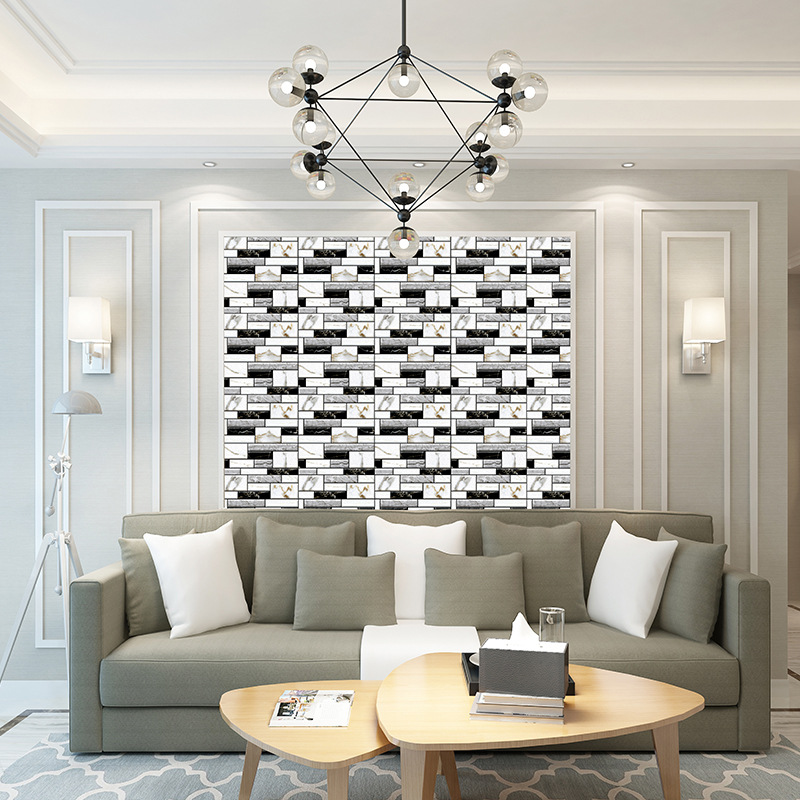 Marble pattern wall stickers, 3D three-dimensional stickers, self-adhesive wallpapers, creative background walls, wall_voghion.com