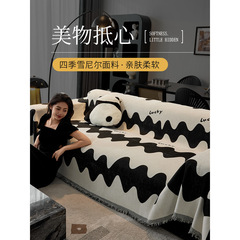 防猫抓沙发盖布巾全包防滑套罩一整张雪尼尔沙发巾四季通用高级感