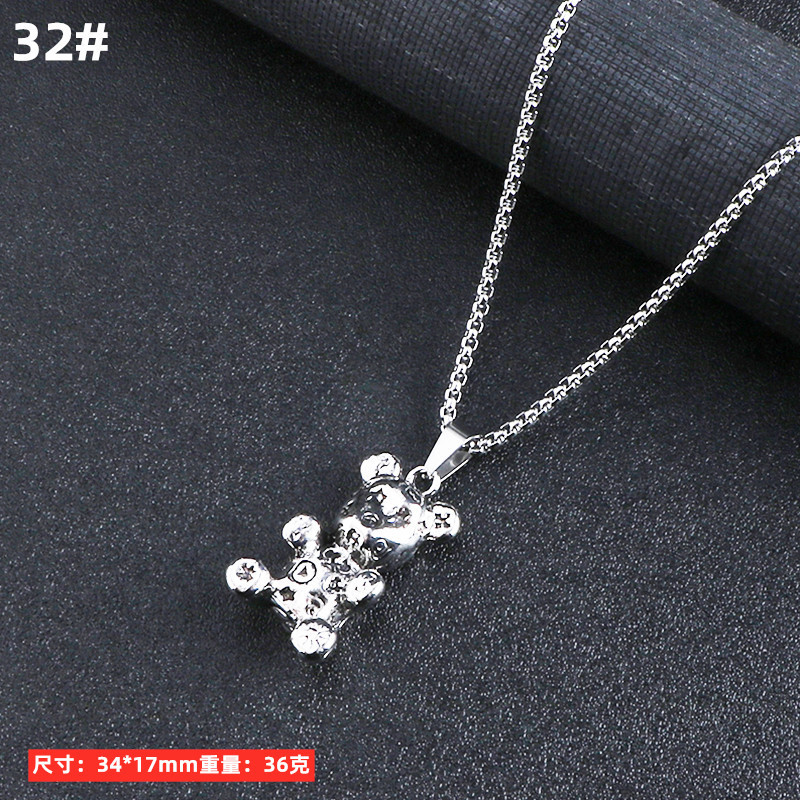 Hombres collar de titanio joyería acero aleación personalizada colgante ins hip hop calle suéter largo cadena accesorios colgantes