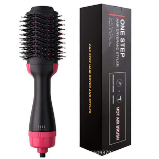 Cross-Border 2-in -1 hair straightener curling iron wet and dry dual-use negative ion hair dryer hair straightener comb hot air comb hair dryer