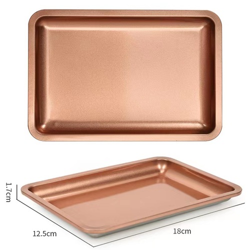 Korean-style Insta-inspirred stainless steel jewelry tray manicure desk tool storage tray cosmetic plate metal tray disc