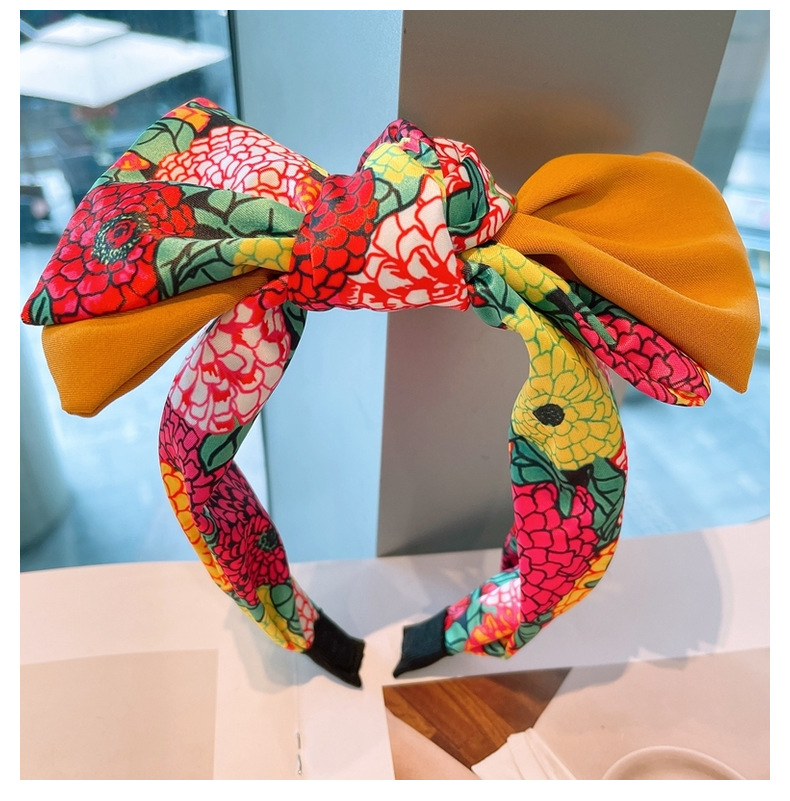 Fashion Big Flower Color Matching Headband display picture 4