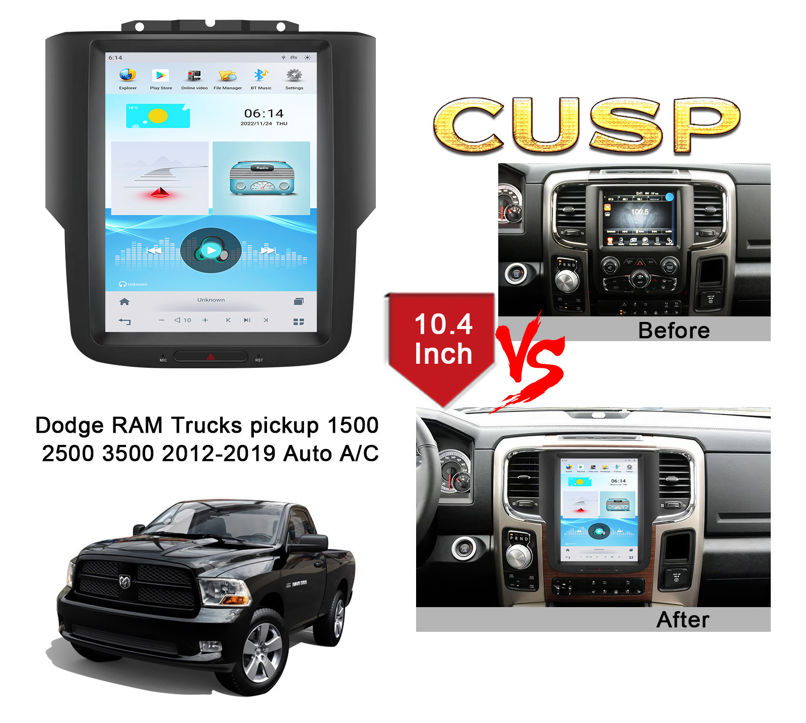 Car Multimedia Navigation for Dodge RAM Trucks Pickup 2012-2018