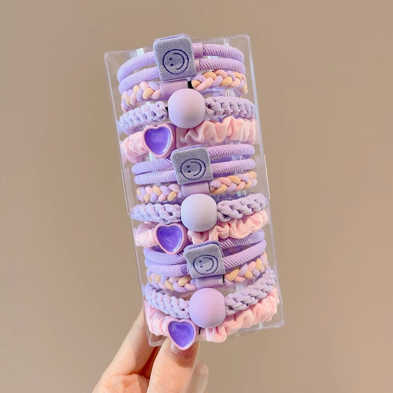 Anillo de cabello de color para niños de alta elasticidad y correa de goma duradera para niñas atadas cuerdas de cabello para niñas no lastimas adornos de cabello para cabello