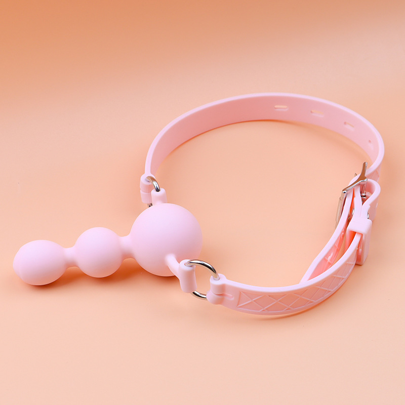 Silicone Ball Gag with Drainage Design, Adjustable Bondage Mouth Gag for SM Play — detail image 15