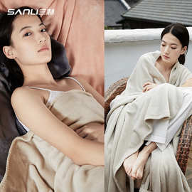 三利毛巾法兰绒毛毯双面婴儿法兰绒毛毯午睡毯四季盖毯学生午睡毯