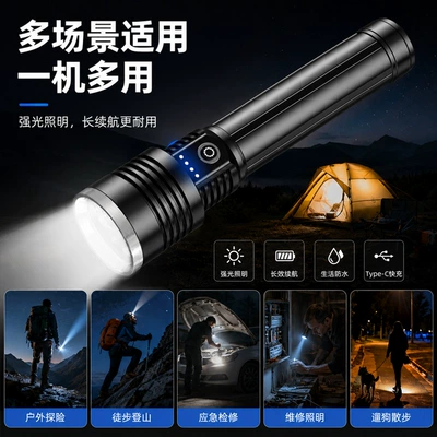Cross-Border Hot-Selling High-Brightness Flashlight with UV fənərlər