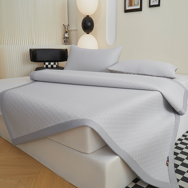 Nuevas sábanas de seda de hielo de una sola pieza, sábanas frescas de verano, sábanas de tatami de dormitorio individual, juego de tres piezas