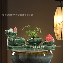流水摆件;招财猫;陶瓷工艺品