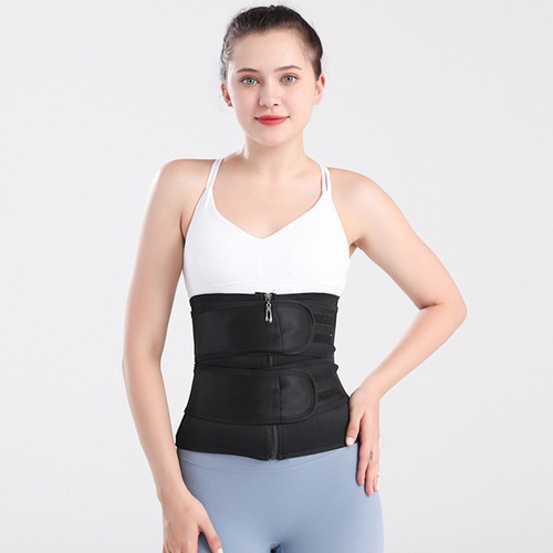 Waist cincher chlorine rubber shaping dress belt double belt waist trainer steel bone tight