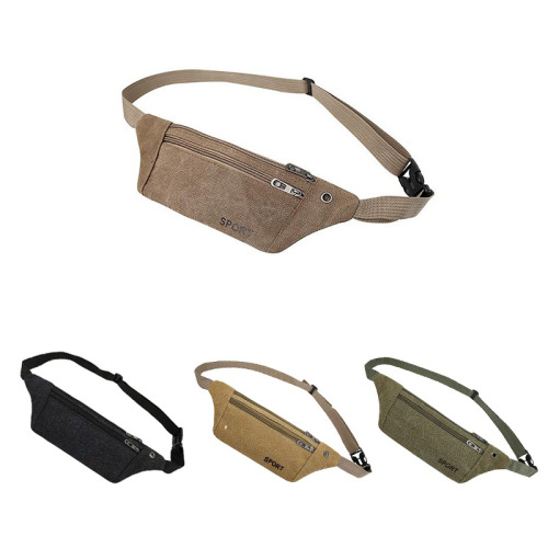 New Model Waist Bag for Men, Multi-purpose Business Cashier Bag, Durable Outdoor Sports Travel Body Bag, Canvas Small Bag, Factory Wholesale