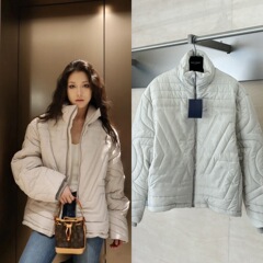 天花板品质25FW潮牌新款驴家字母刺绣纯色衍缝棉服夹克外套男女潮