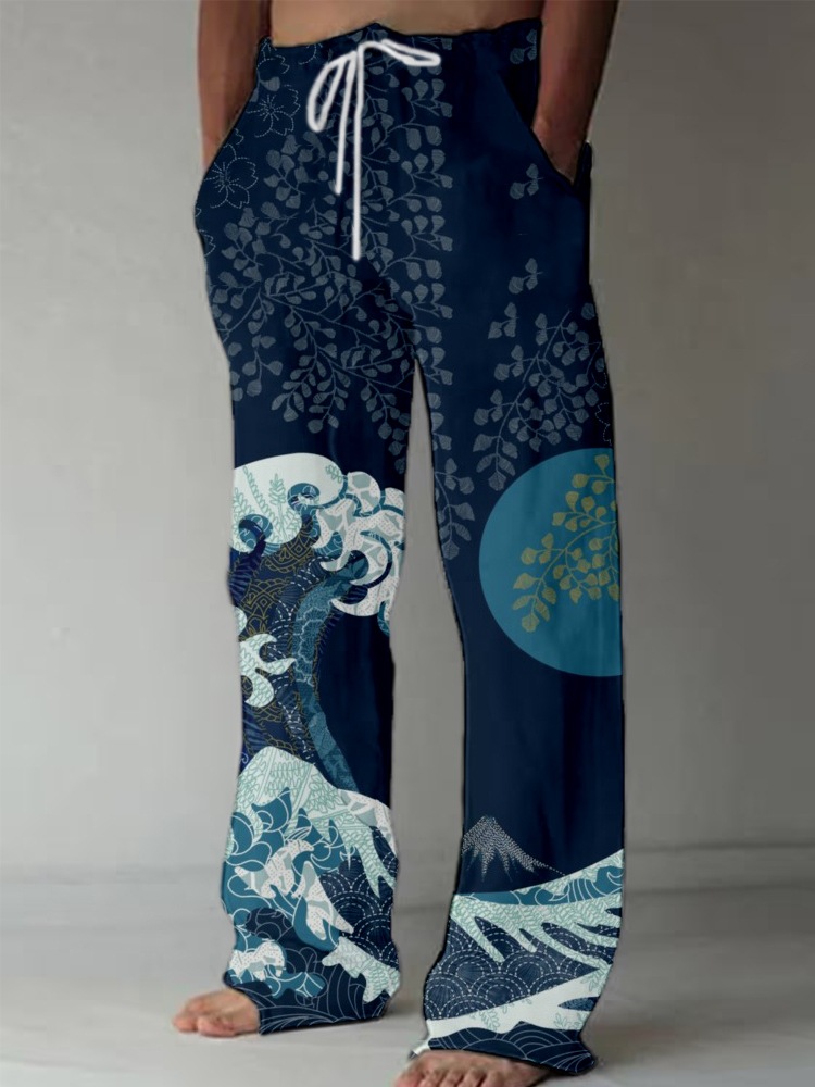 Amazon comercio exterior cuatro caras hombres vacaciones ocio octopus piernas largas rectas pantalones de impresión 3D