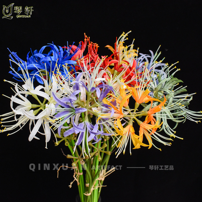 High-realistic lotus flower, wind and rain orchid, wedding hotel decoration flowers, ancient style photography props, manjusaka artificial flower wholesale