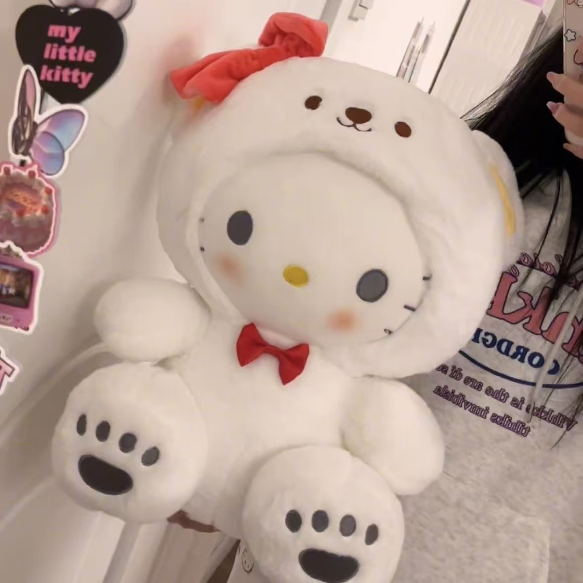 Muñeco de peluche Kuromi y Cinnamoroll de terciopelo corto suave para regalo