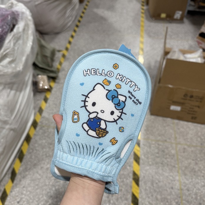 ブルーチェック柄猫バスタオル、両面泥こすり加工品、漫画バスタオル、家庭用子供用背中こすり加工品卸売|undefined