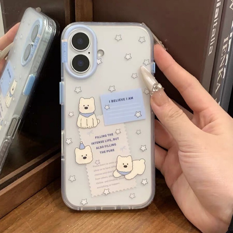 可爱星星便签西高地苹果16promax手机壳适用iPhone15pro双层14pro|undefined