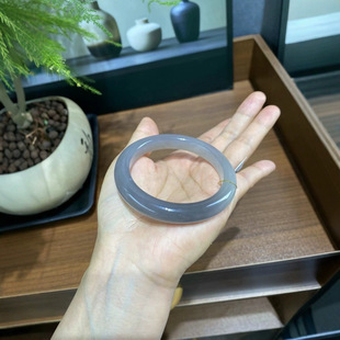 Jin Yutang Xinjiang Hotan Yubing Purple Banshan Half Water Bracelet Without Cracking Needs to Containment Cotton Ring Mouth 58 Width 11