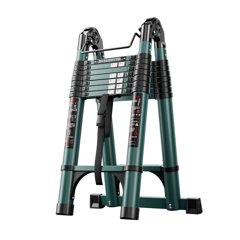 Telescopic Ladder Herringbone Ladder Lift Thickeneded Foldableing Household Anti-Shake Engineering Ladder Walking Ladder Retractable Bamboo Ladder Ladder