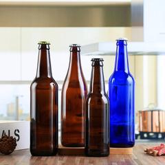 330ml茶色ビール瓶空瓶ブラウンブルー空ビール瓶500mlコーヒージュース飲料ソーダボトル