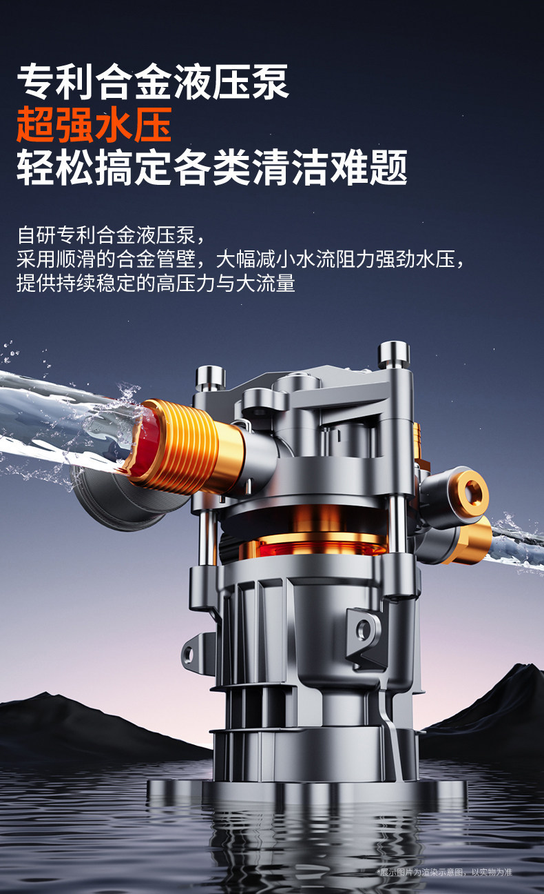 Car Washing Machine 220V Household High-Pressure Water Pump High-Power Booster Super Powerful Floor Cleaning Tool Car Washing Water Gun Cleaning Machine