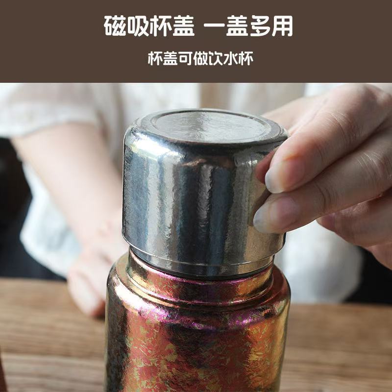 メーカー高級磁気蓋付き純チタン保温カップ、ビジネス用茶水分離チタンカップ、ギフト、年次総会、カスタムギフトカップ|undefined