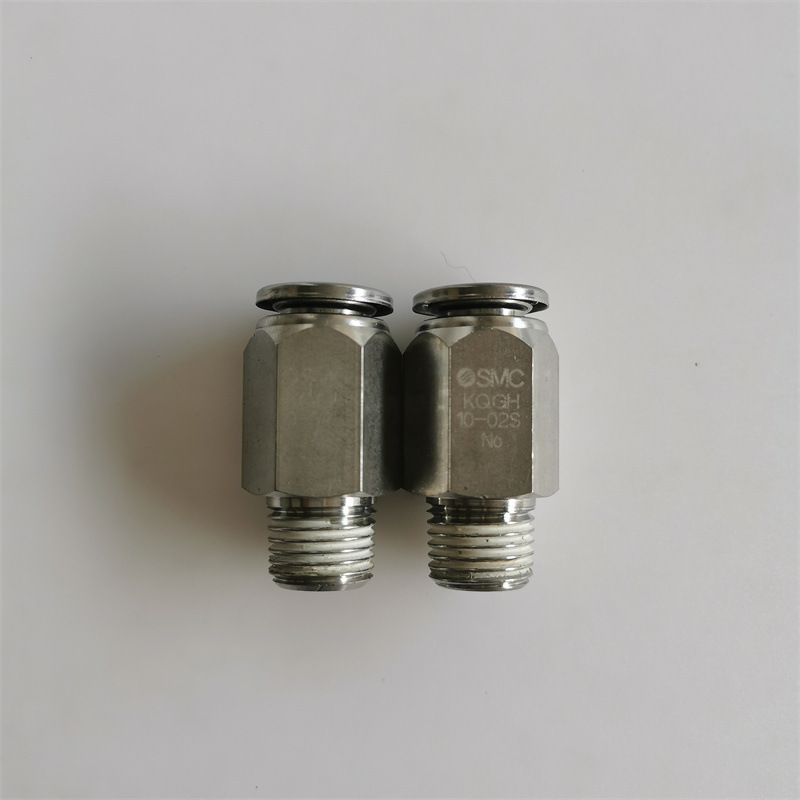 SMC不锈钢耐高温腐蚀直通快速接头KQGH10-02S两分牙G1/4接M10气管