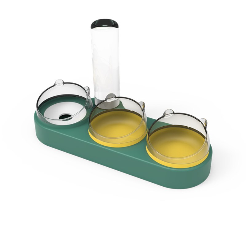 Perro doble tazón Automático Pet Bowl alimentador de gato dispositivo para beber Gato Cuenca Del Perro Tazón gato suministros dispensador de agua