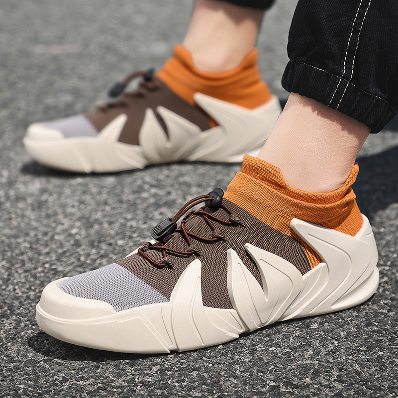La nueva tendencia de la moda de los hombres en la primavera y el verano de 2025, casual, cómodo y versátil, zapatos de hombre bajos de punta redonda todos los días