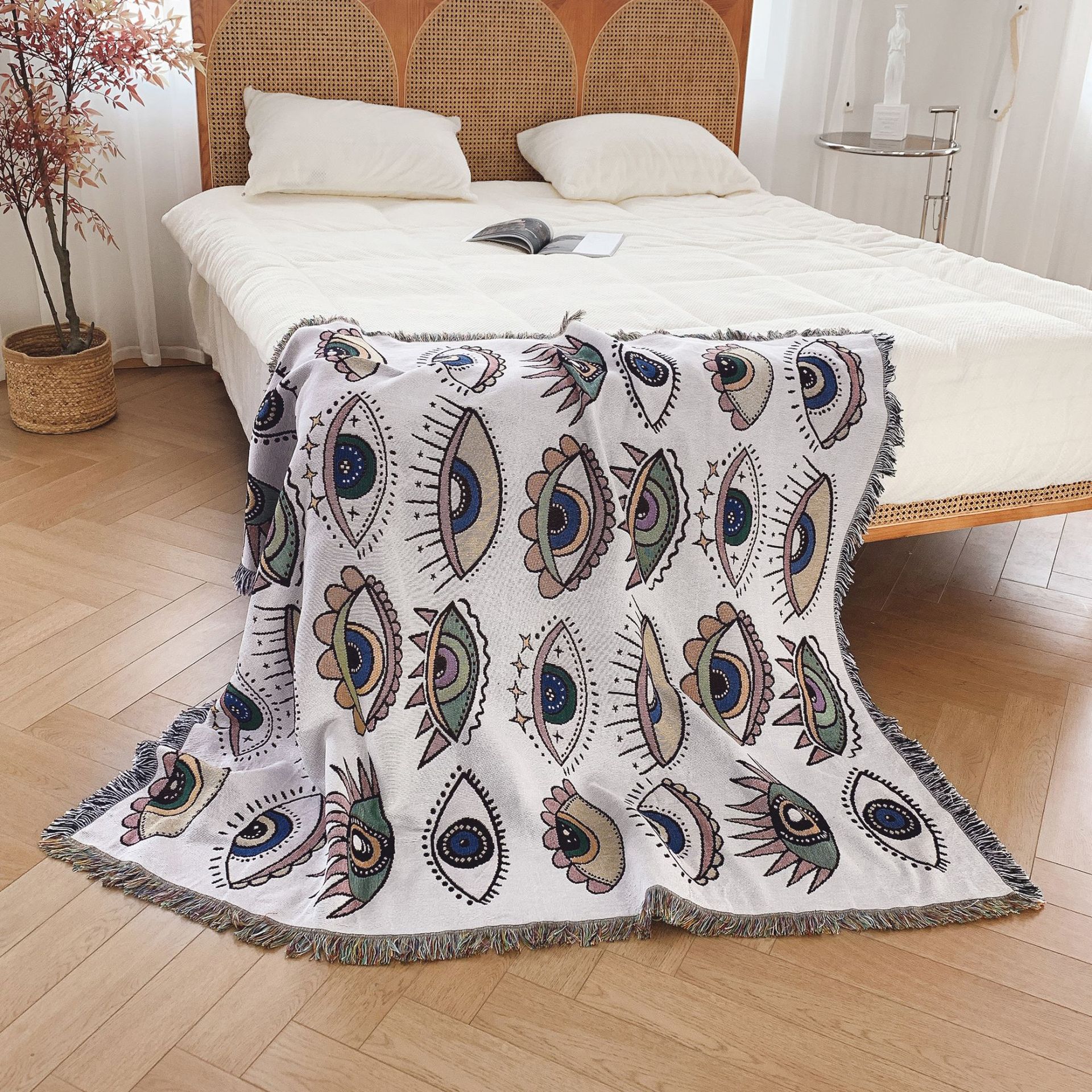 Outdoor camping blanket multifunctional throw rug picnic rug sofa rug ins style sofa cushion bohemian rug