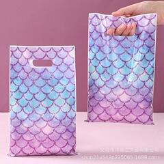 スポット魚鱗マーメイドテーマパーティーギフトバッグキャンディスナックプラスチック包装袋誕生日パーティーギフトバッグ