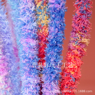 Factory Direct supply 15mm colorful wool plush twisted stick super thick super dense handmade diy small milk dog hair root wholesale