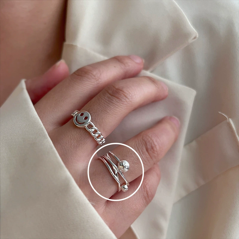 Adjustable Ring, 925 Silver Sample, Universal Fit, Light Luxury Style