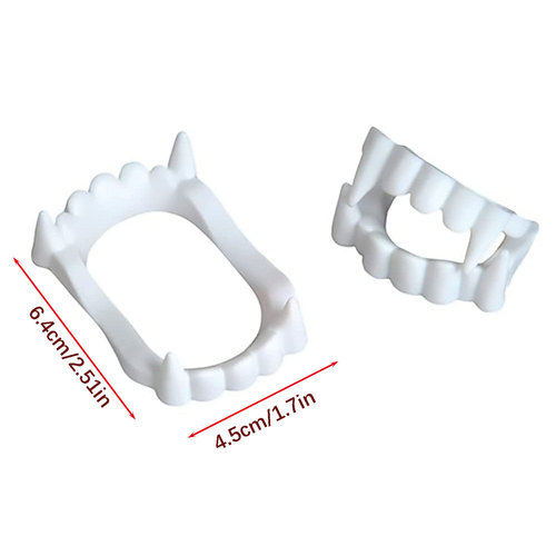 April Fool's Day Tricky Toys Halloween Props Supplies Horror Vampire Luminous Dentures Scare Toys