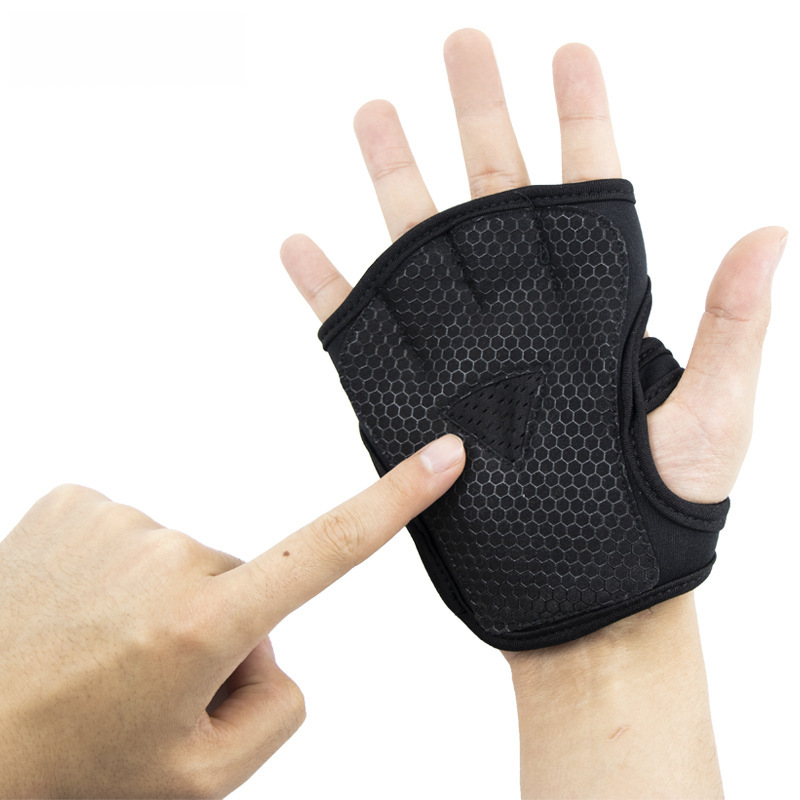 Gants d'haltérophilie respirants antidérapants et anti-callosités pour équipement de fitness en coton laminé pour hommes et femmes_voghion.com