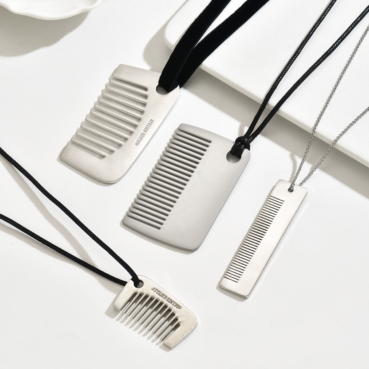 Nuevos productos de peine suéter cadena cuerdas cuello colgante temperamento de moda colgante de metal cadena clavícula joyas de alta calidad