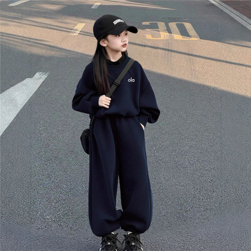 女童卫衣套装秋2025新款儿童又酷又飒衣服女孩大童秋装韩系运动服|undefined
