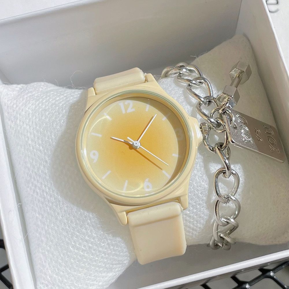 Rock Candy Yellow Milk Cute Girl Middle School Party Watch Japanese Simple Ins High-Value Girly Soft Girl Children
