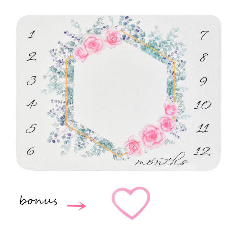 赤ちゃんマイルストーンデジタル月記念ブランケットフランネル写真撮影背景ブランケット赤ちゃんブランケットブランケット写真撮影ブランケット