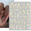 Nail stickers, platinum marble line adhesive fake nails for nails, suitable for import, new collection