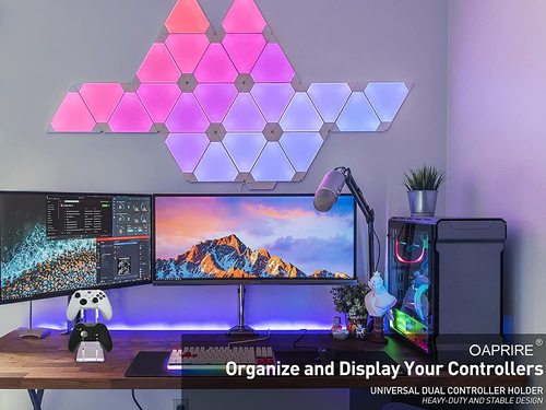 Factory made acrylic game controller display stand PS4 wireless display stand transparent blue desktop display stand