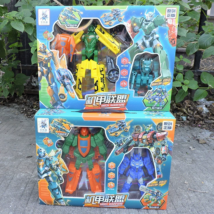 Manual transformer (Mech Federation) plastic robot toy, 24.95×9.98×16.1 cm, 2 figures, color box