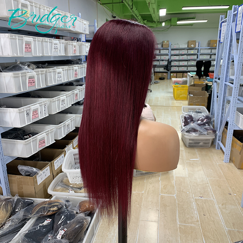 Parrucca lace frontale capelli veri 99j borgogna umani_voghion.com