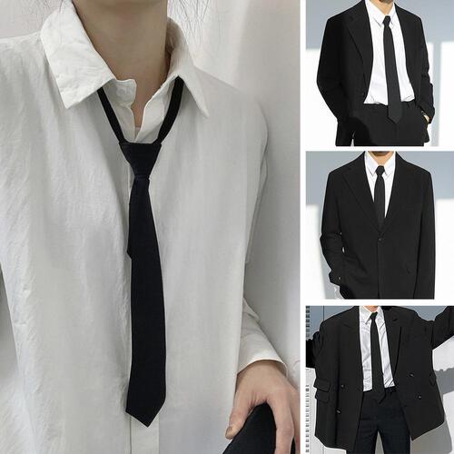 Student size 40~44 cm zipper tie, lazy tie, security tie, black tie, wholesale in stock